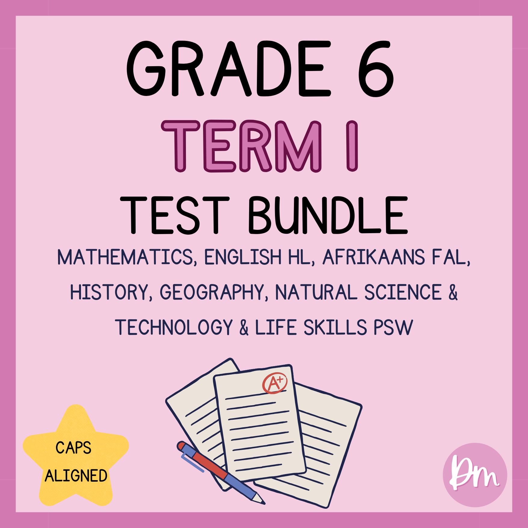 Grade 6 Term 1 Test Bundle (2026)