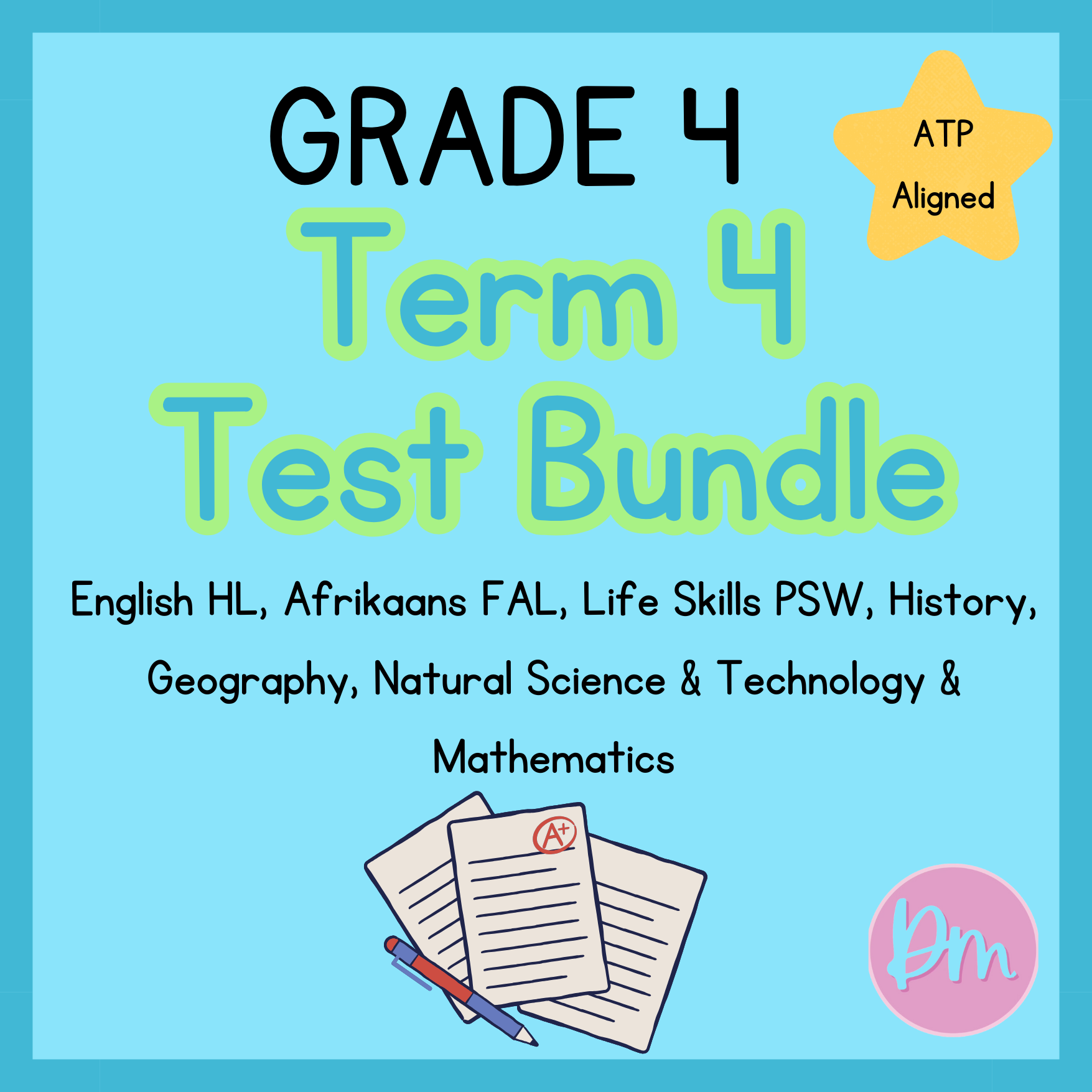 Grade 4 Term 4 Test Bundle (2026)