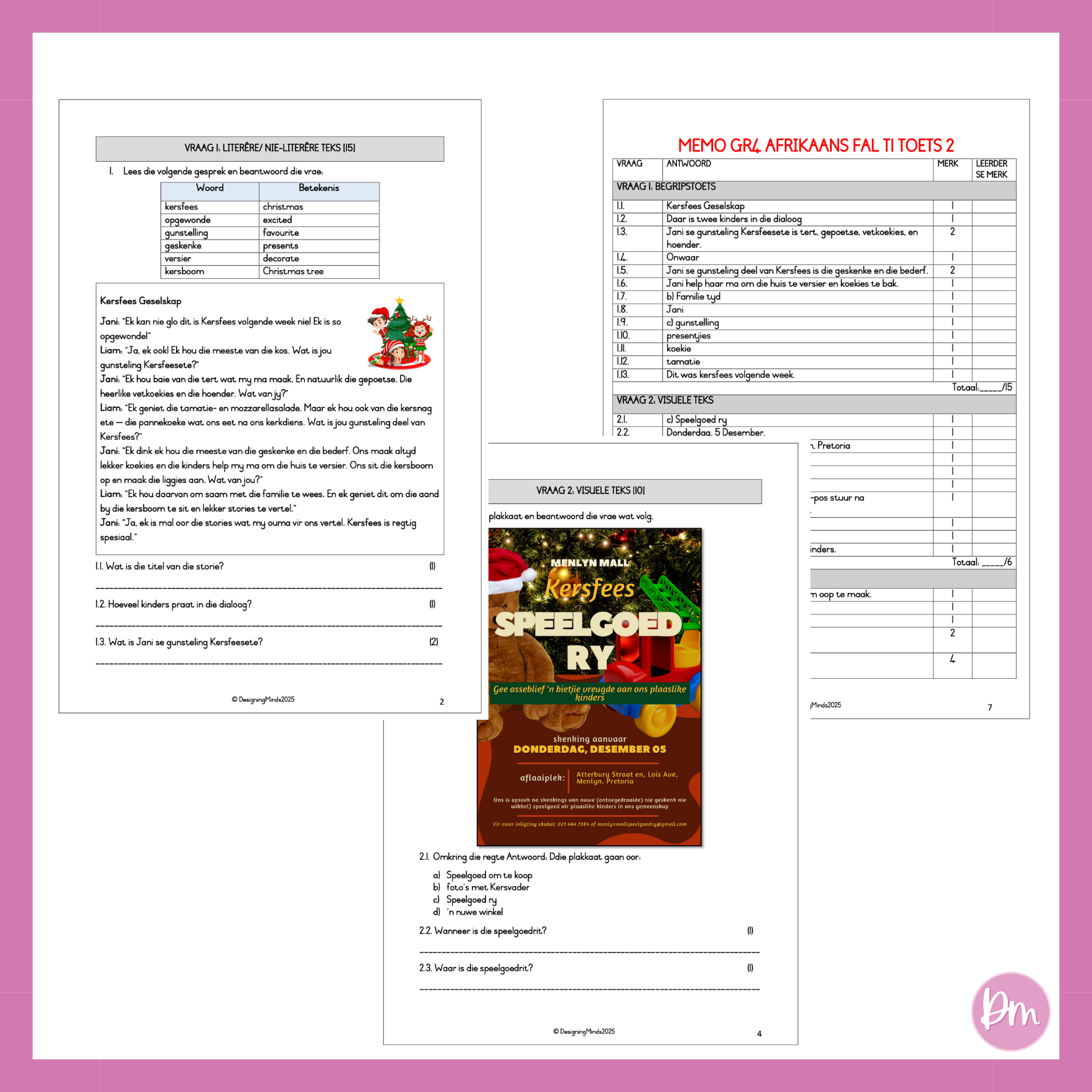Grade 4 Afrikaans First Additional Language Term 1 Practice Test 2 - Image 2