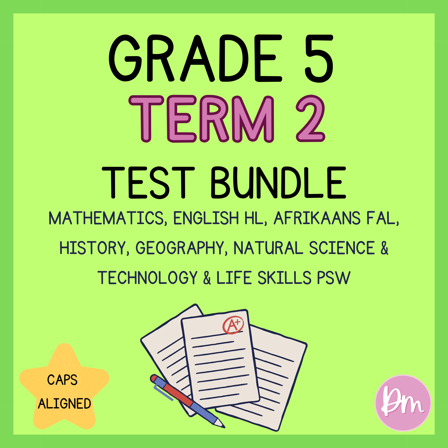 Grade 5 Term 2 Test Bundle (2026)