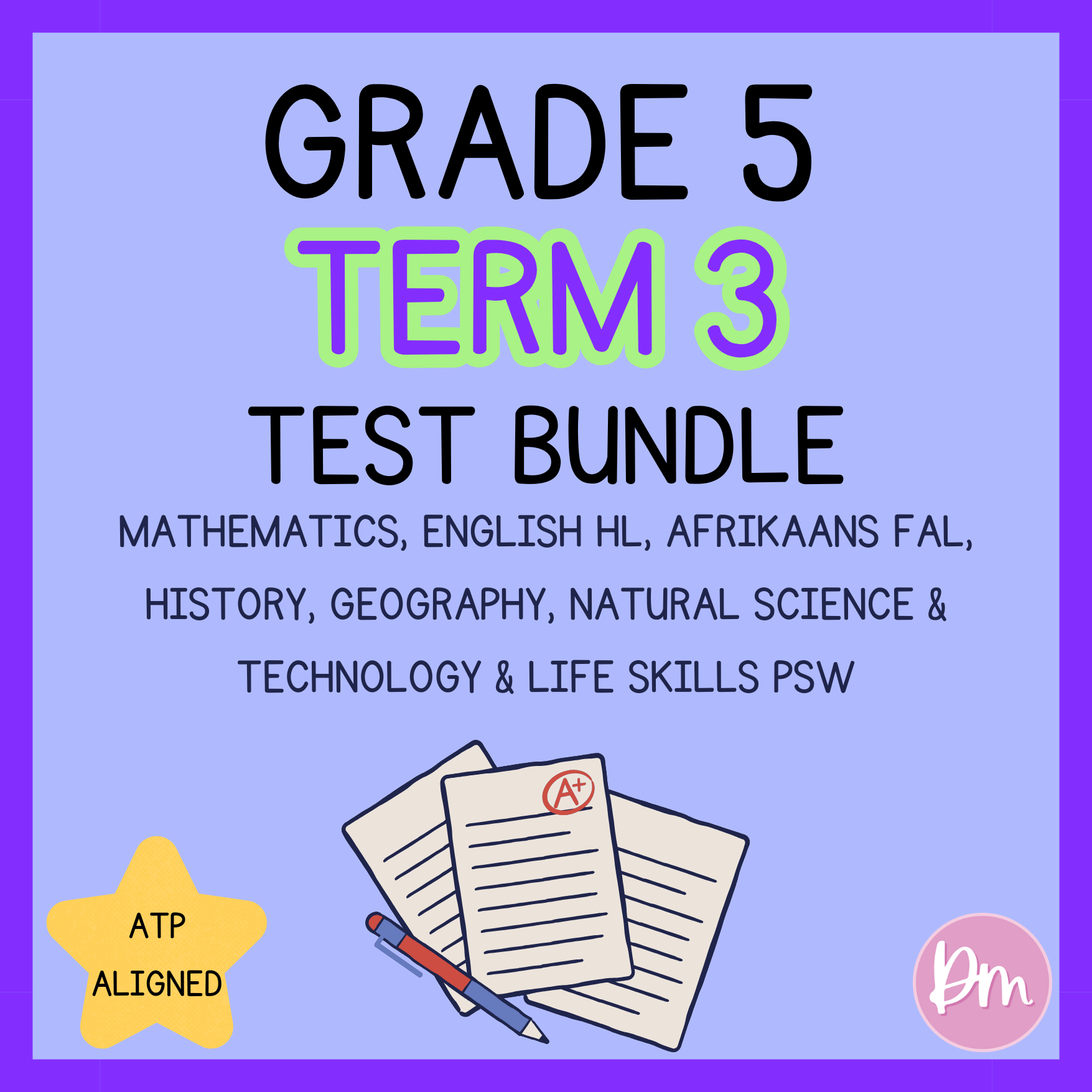 Grade 5 Term 3 Test Bundle (2026)