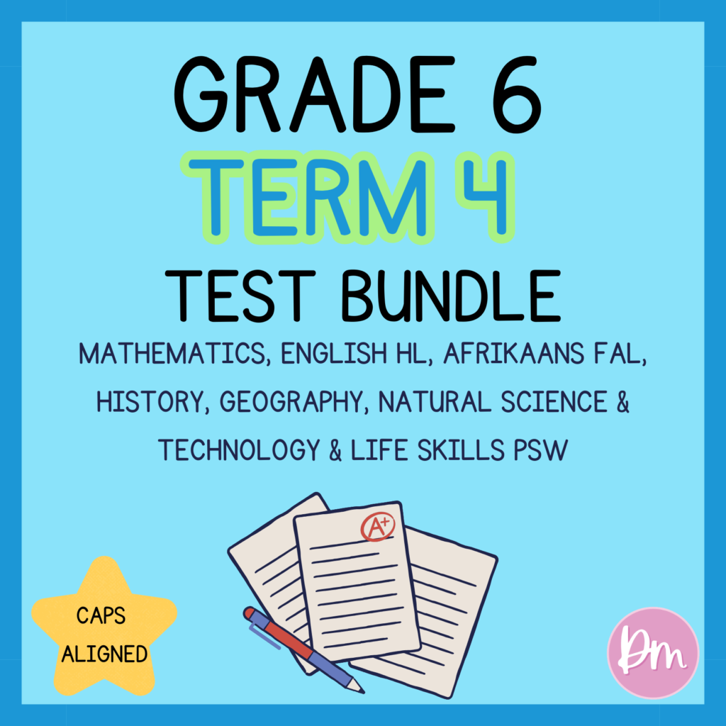 Grade 6 Term 4 Test Bundle (2026) – Designing Minds