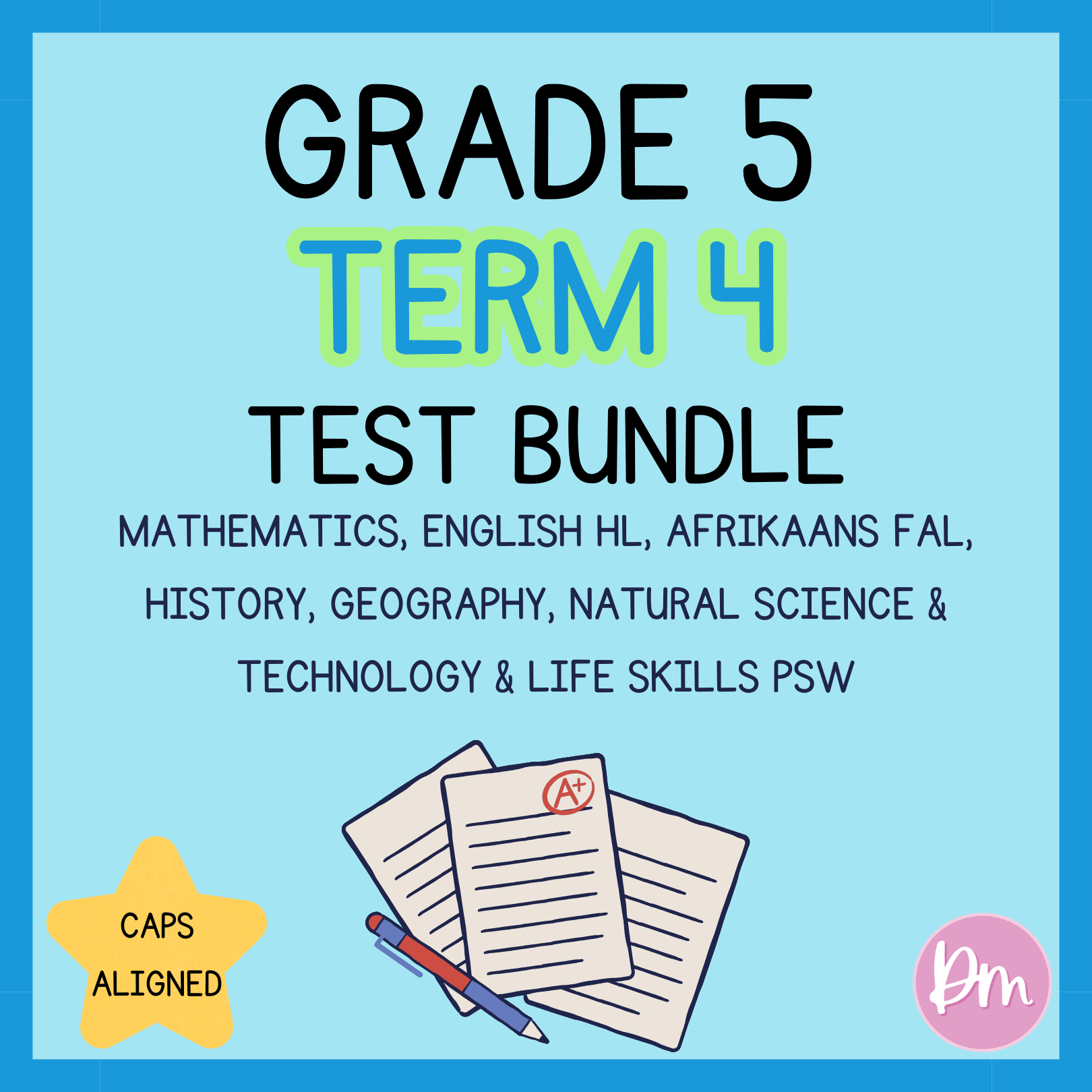 Grade 5 Term 4 Test Bundle (2026)